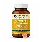 Vitamin D3 2000 IU (50 mcg) Chewable Tablets - Raspberry Flavour | 90 Tablets | Cholecalciferol | Pharma Grade Vitamin D3 Supplement