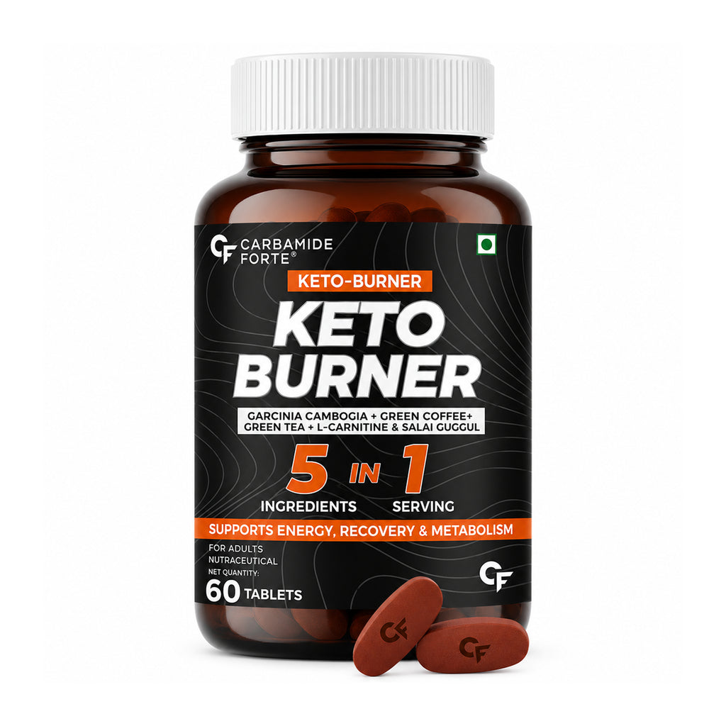 Keto Burner Tablets with Garcinia Cambogia, Green Tea, Green Coffee Bean & L-Carnitine | Metabolism & Energy Support | 60 Vegetarian Tablets