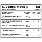 Keto Burner Tablets with Garcinia Cambogia, Green Tea, Green Coffee Bean & L-Carnitine | Metabolism & Energy Support | 60 Vegetarian Tablets