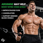 L-Arginine HCl 1000mg with Chromium Picolinate | Extra Strength Nitric Oxide & Endurance Support | Muscle Recovery & Energy | 120 Vegetarian Capsules