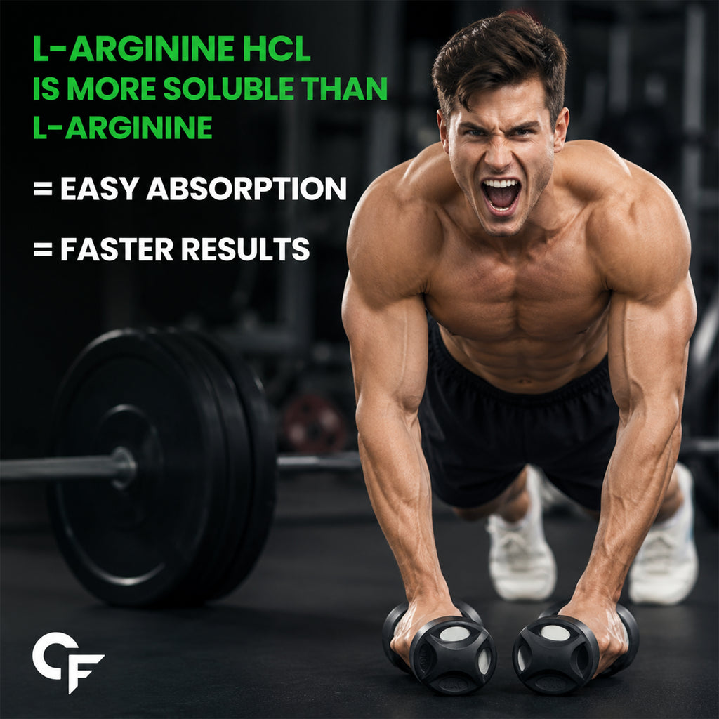 L-Arginine HCl 1000mg with Chromium Picolinate | Extra Strength Nitric Oxide & Endurance Support | Muscle Recovery & Energy | 120 Vegetarian Capsules