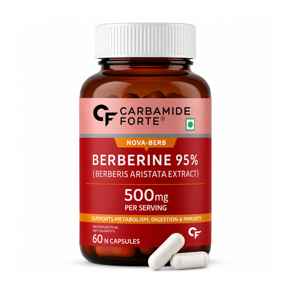 Berberine 95% 500mg with Milk Thistle & Cinnamon | 60 Vegetarian Capsules | Metabolism, Digestion & Immune Support Supplement