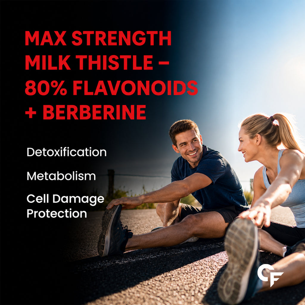 Berberine 95% 500mg with Milk Thistle & Cinnamon | 60 Vegetarian Capsules | Metabolism, Digestion & Immune Support Supplement