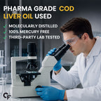 Cod Liver Oil 300mg Softgels with Omega-3 EPA DHA, Vitamin A & D3 | Heart, Joint & Eye Health Support | Molecularly Distilled | No Fishy Burps | Lemon Flavoured | 120 Softgels