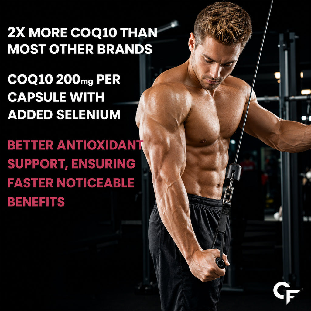 Coenzyme Q10 (CoQ10) 200mg with Selenium | Heart Health & Cellular Energy Support | 60 Capsules
