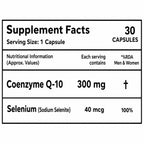 Coenzyme Q10 300mg with Selenium 40mcg | High Absorption CoQ10 Supplement for Heart Health, Cellular Energy & Antioxidant Support | Non-GMO, Gluten-Free | 30 Capsules