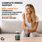 Flaxseed Oil Capsules 1000mg | Plant-Based Omega 3 6 9 Supplement | Cold Pressed Vegetarian Omega-3 | Heart, Brain, Skin & Joint Support | 60 Capsules
