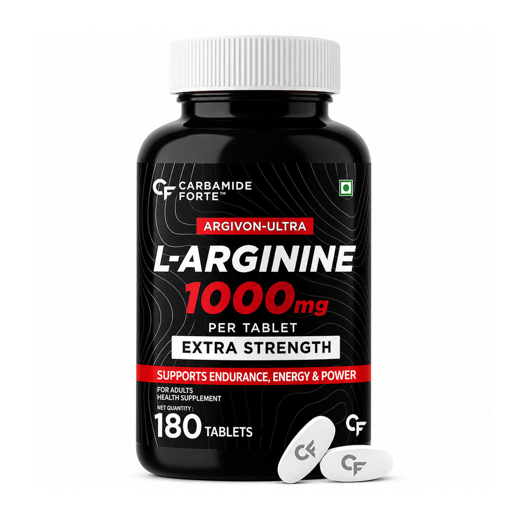 L-Arginine 1000mg Tablets | Nitric Oxide Booster for Endurance, Energy & Workout Performance | 180 Tablets | 6-Month Supply