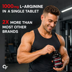L-Arginine 1000mg Tablets | Nitric Oxide Booster for Endurance, Energy & Workout Performance | 180 Tablets | 6-Month Supply