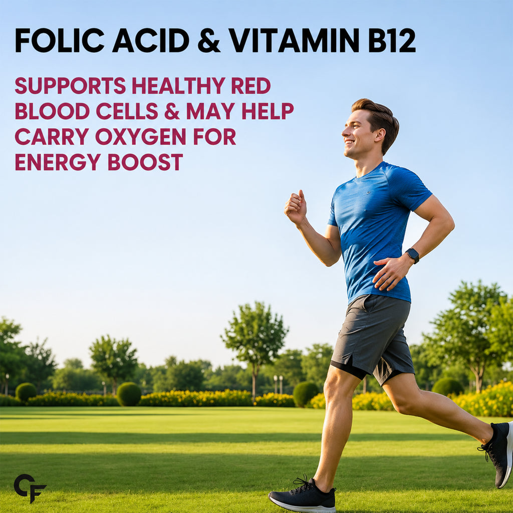 Vitamin B12 1500mcg + Vitamin D3 1000 IU Tablets | Methylcobalamin with Alpha Lipoic Acid, Vitamin B6 & Folic Acid | High Strength Daily Supplement | 60 Tablets