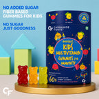 Kids Multivitamin Gummies with 20 Essential Nutrients | 13 Vitamins, 3 Minerals, Prebiotic & Botanical Blend | Daily Nutrition Support for Kids Age 5+ | 60 Gummies