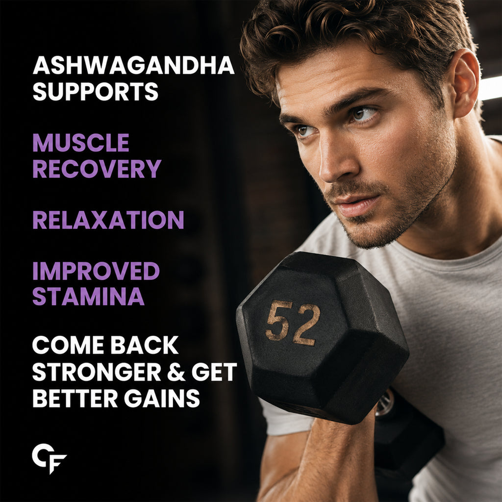 Organic Ashwagandha 1000mg Tablets with Chromium Picolinate | 60 Tablets | Stress, Energy, Focus & Muscle Recovery Support