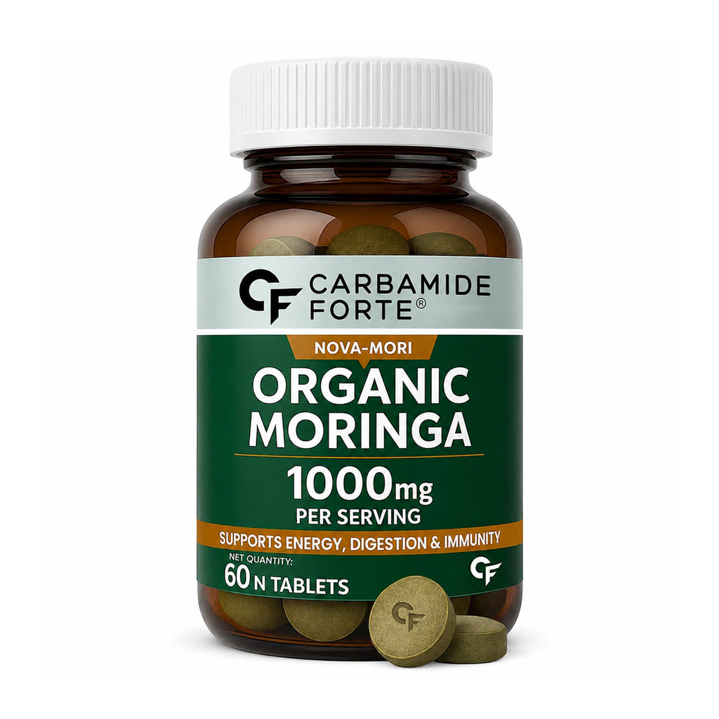Organic Moringa Tablets 1000mg with Chromium Picolinate | Vegan Moringa Oleifera Leaf Supplement | Antioxidant, Energy, Immune & Metabolism Support | 60 Tablets