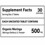 Organic Moringa Tablets 1000mg with Chromium Picolinate | Vegan Moringa Oleifera Leaf Supplement | Antioxidant, Energy, Immune & Metabolism Support | 60 Tablets