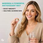 Organic Moringa Tablets 1000mg with Chromium Picolinate | Vegan Moringa Oleifera Leaf Supplement | Antioxidant, Energy, Immune & Metabolism Support | 60 Tablets