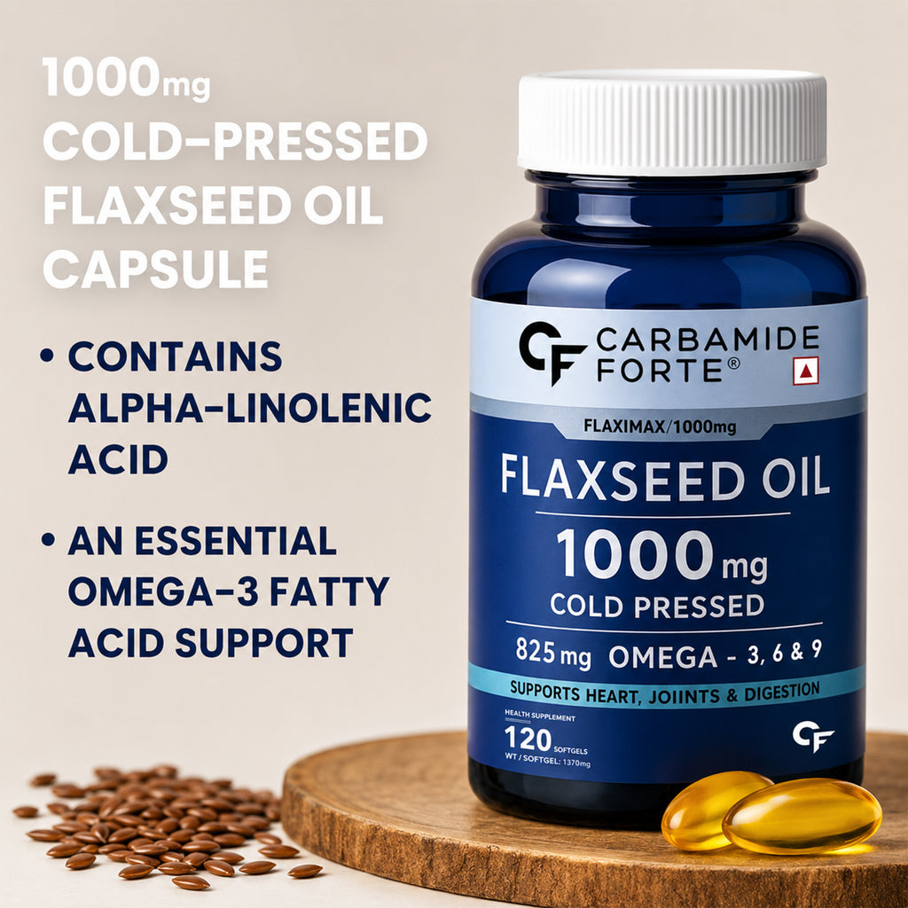 Flaxseed Oil 1000mg Softgels | 825mg Omega 3-6-9 | Cold Pressed Plant-Based Omega Supplement | Vegetarian Fish Oil Alternative | 120 Softgels