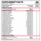 Women's Probiotic 60 Billion CFU with 22 Strains, Prebiotic, Cranberry & D-Mannose | Gut, Digestive & Vaginal Health Support | 60 Capsules