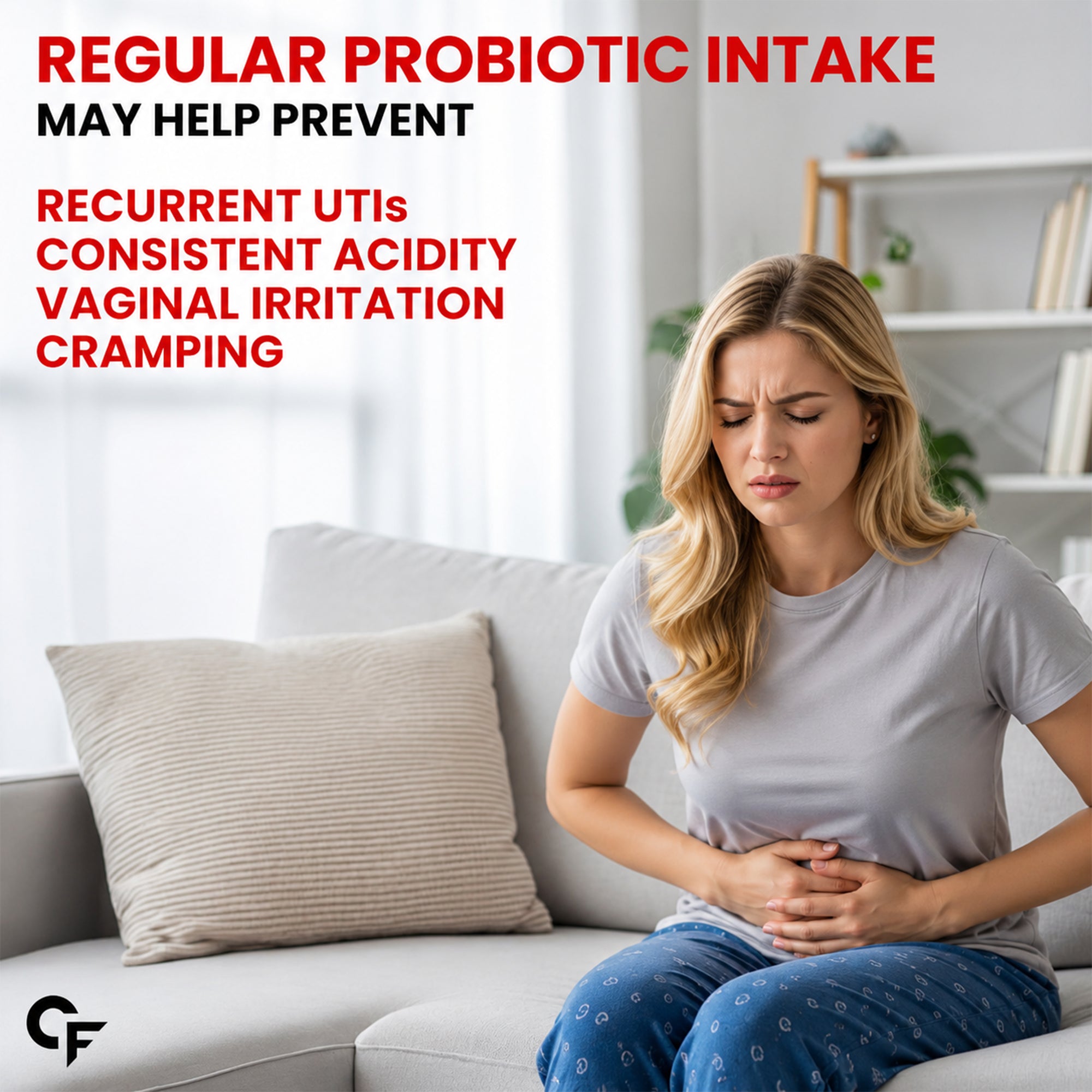 Women's Probiotic 60 Billion CFU with 22 Strains, Prebiotic, Cranberry & D-Mannose | Gut, Digestive & Vaginal Health Support | 60 Capsules