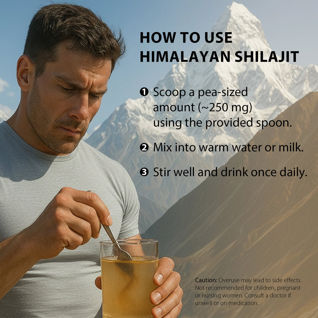 Kavra pure Himalayan shilajit resin with premium wooden round box and metal spoon