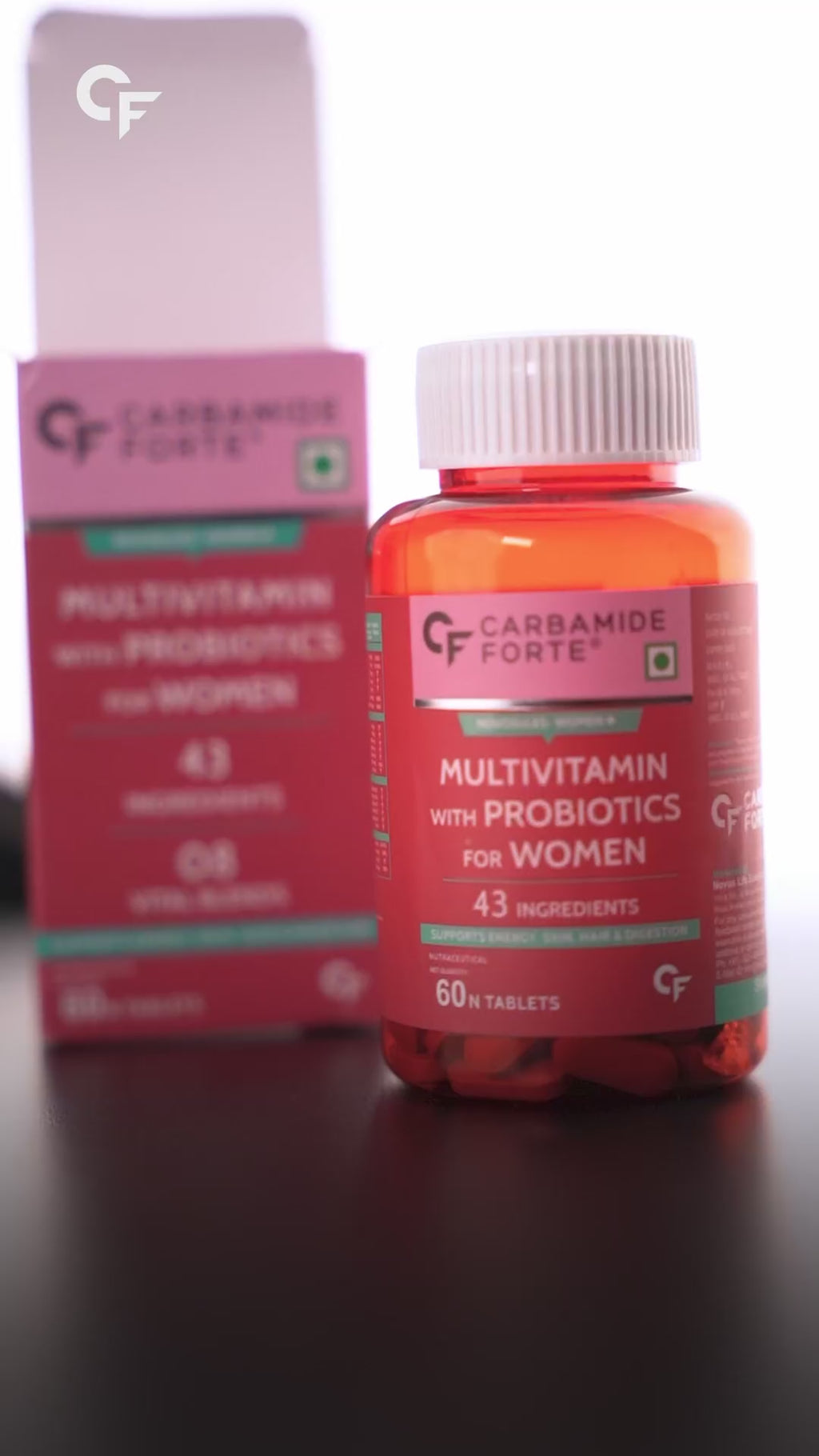 Women's Daily Multivitamin Tablets with Probiotics, Vitamins, Minerals & Herbal Blends - 43 Ingredients, 60 Tablets